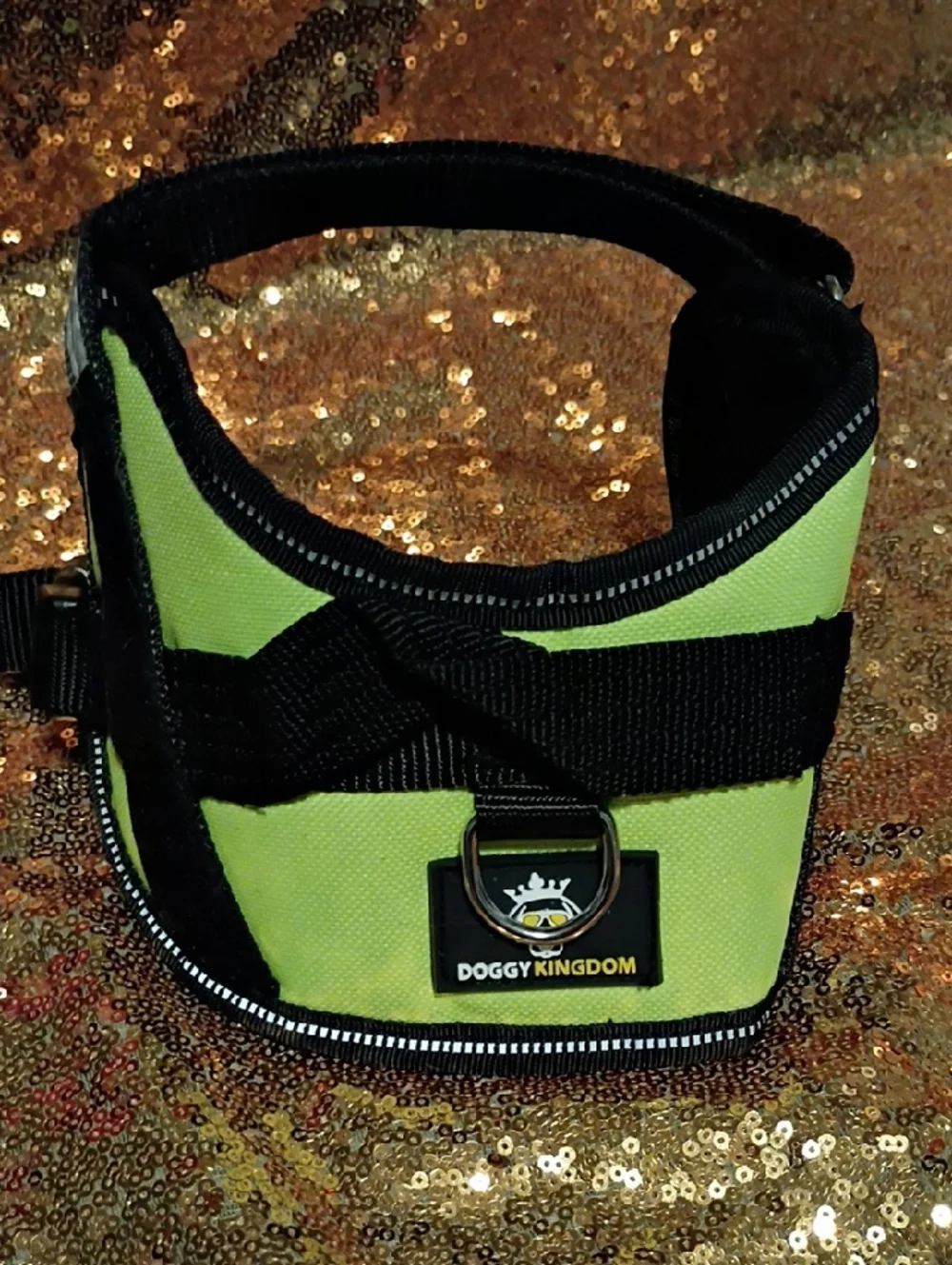 High-Visibility Lime Green Dog Harness